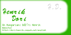 henrik dori business card